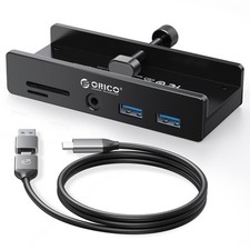USB Hub 3.0, Clamp USB Hub with Extra Power Port, Aluminum USB C Adapter with... picture