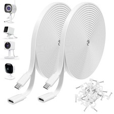 Uogw 2Pack 10ft/3m Micro USB Extension Cable Compatible with Wyze Cam White picture