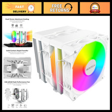 ARGB Dual-Tower CPU Air Cooler, 6 Heat Pipes, 2 Fans, White - High Performance C picture