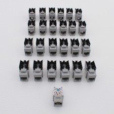 Hubbell NSJ5EGY25 Gray Universal A/B Cat5e Voice Data Jack 8-Position 25pcs picture
