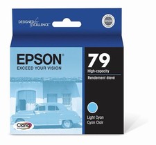 Epson 79 C13T079520 Light Cyan Genuine Ink Artisan 1430 Stylus 1400 EXP 03/29 picture
