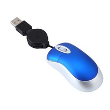 Mini Portable Wired Retractable Mouse Computer Mause Small Hand USB Optical 1000 picture