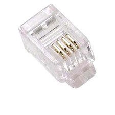 50 Modular Handset RJ9 Plug GOLD Connector Telephone Phone Jack Crimp, 4P4C picture