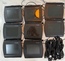 Lot of 8 Topaz T-LBK57GB-BH223-R Color 5.7 Signature Capture Pad picture