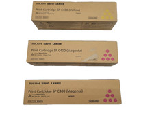 Ricoh savin lanier print cartridge SP C400 Yellow 2XMagenta 820073/820074 picture