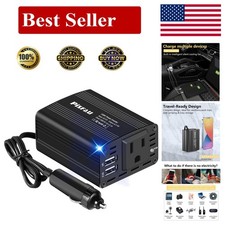 Ampeak 150W Car Power Inverter 12V Dc To 120V Ac Converter Plug In Adapter 4.8A picture