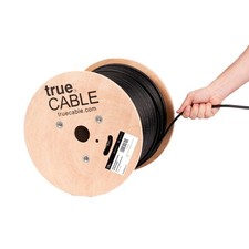 TRUECABLE Cat6 Outdoor Bulk Ethernet Cable, 1000ft Length, with Messenger, Sh... picture