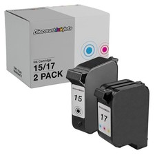 2pk BLACK COLOR Ink Cartridge for HP 15/17 CC615D C6625A picture