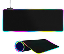 Large RGB Gaming Mouse Pad -15 Light Modes Touch Control Extended Soft Computer picture