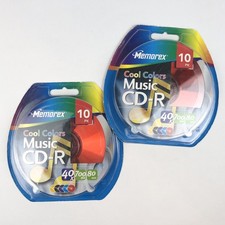 (2) Memorex Cool Colors Music CD-R 10-Pack 10pk 40X 700 MB 80 MIN picture