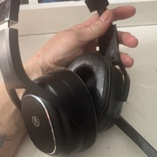 Audio-Technica Black Headband Over-Ear Headset Double Earpieces Boom Microphone picture