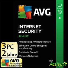 AVG Internet Security 2026 3 PC 2 Year | Inc. Antivirus | UE DE License 2027 picture