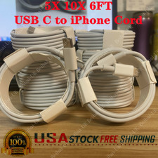 5/10X Lot 6FT PD Fast Charger USB-C to iPhone Cable For iPhone 14 13 12 11 Pro 8 picture