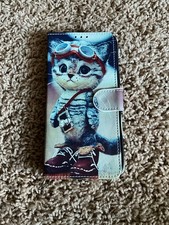 Flip Cat Flower Wallet Cover Case For 17 IPhone Pro Max picture