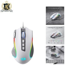 M612 RGB Gaming Mouse: 8000 DPI Precision, 9 Programmable Buttons in Gray picture