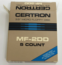 Certron MF-2DD 3.5 Floppy Disk Micro VTG Double Sided Autoshutter 5 Count Open picture