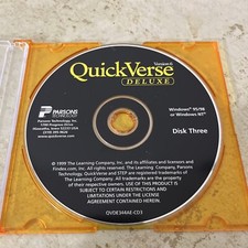 Quick Verse Deluxe Windows 95/98 NT Bible Reference CD Disc 3 Parsons picture