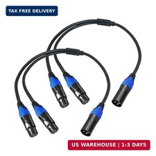 1 Male to 2 Female XLR Y Splitter Micrphone Cable, 3pin XLR Female to Dual XLR M picture