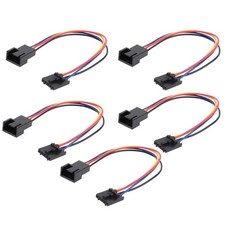 Wixine 5Pcs 5Pin to 4Pin Fan Connector Adapter Converter Extension Cable Wire picture