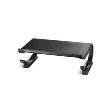 STAPLES Adjustable Steel Laptop Stand – Ergonomic Curved Desktop Riser Black picture