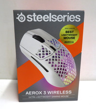SteelSeries Aerox 3 Wireless Ultra Light Weight Gaming Mouse Snow White NEW OPEN picture