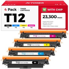 T12 T12L Toner Cartridge Set 4-Pack with Toner-4 Pack, Pack picture