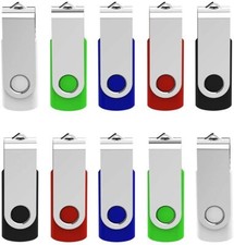 Kootion 10 Pack 16GB USB2.0 Metal Swivel Multicolor Flash Memory Stick Drives picture