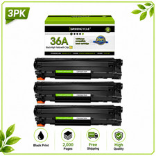 3PC CB436A Toner for HP 36A LaserJet P1505, P1505n M1522n / M1522n MFP picture