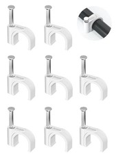 Cable Clips 100Pcs 8mm Nail in Clips for Round Ethernet Cables Wall Clips Cable picture
