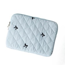 Attria Cute Bow Graphic Carrying Laptop Bag Y2K Preppy 11 inch, Blue picture