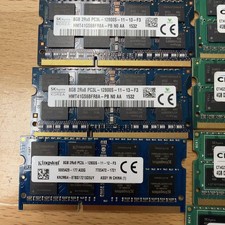 LOT OF 11 - 4GB/8GB DDR3 PC3 Samsung Crucial Kingston SK Hynix Laptop RAM - picture