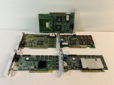 Lot 5 Vintage Graphics Cards 3dfx Voodoo3 ATI Rage 128 Mach64 S3 Trio64 PCI AGP picture