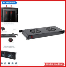 Rack Mount Cooling Fan 1U 2 Fan 19 Inch Cabinet Server Exhaust Airflow System picture