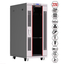 Sysracks 22U Gray Server Rack Cabinet 35