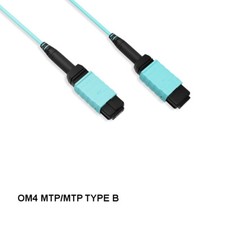 Kentek 1 Meter MTP Type B OM4 50/125 Multi-Mode 12 Fibers Trunk Cable OFNP MPO picture