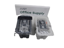 Genuine Lot of 2 OEM Canon PG-40 Black Ink Bulk Packaging   picture