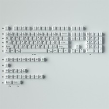 Simplicity White (English/Japanese) Cherry PBT Keycaps For MX Keyboard 129 keys picture