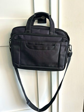 Black Polyester 13 in Laptop Shoulder/Messenger Bag Padded Zip-Around Strap picture