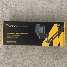 Maono DGM20 RGB USB-C Cardioid Gaming Microphone w/ Boom Arm Bundle Pink picture