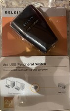 USB Peripheral Switch Belkin 2 x 1 F1U201V 2 Ports External Factory Sealed NEW picture