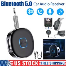 Portable 3.5mm Aux Car Adapter Bluetooth Wireless Audio Receiver Car Home Stereo picture