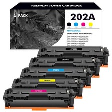 5PK CF500A 202A BCYM Toner Fits for HP LaserJet Pro MFP M281FDN M280NW M254NW  picture