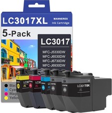 LC3017XL High Yield Ink Cartridges (5-Pack,2 Black/1 Cyan/1 Magenta/1 Yellow) - picture