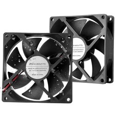 90mm 12V DC High Airflow Moisture-Proof 3000RPM 2Pin XH2.54 Fan 2-Pack picture