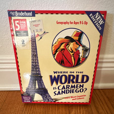 Broderbund Where in the World Is Carmen Sandiego? Geography CD-ROM Windows picture
