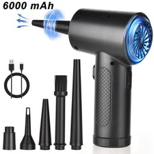 Portable Cordless Air Duster 4000mAh Rechargeable 3-Speed Blower for PC Computer picture