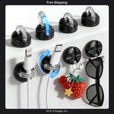 8 Pack Magnetic Cable Clips with 360° Rotation for Cable Management picture