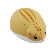 2.4GHz Wireless Mouse Cute Hamster Shape Portable Optical 1200DPI USB Yellow picture
