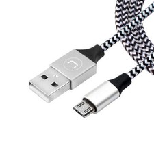 Cable Micro USB 2.0 Braided Cable Silver  1.5m / 5ft picture