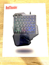 Red Thunder One Handed Gaming Keyboard RGBBacklit 35 Keys Portable Mini Gaming picture